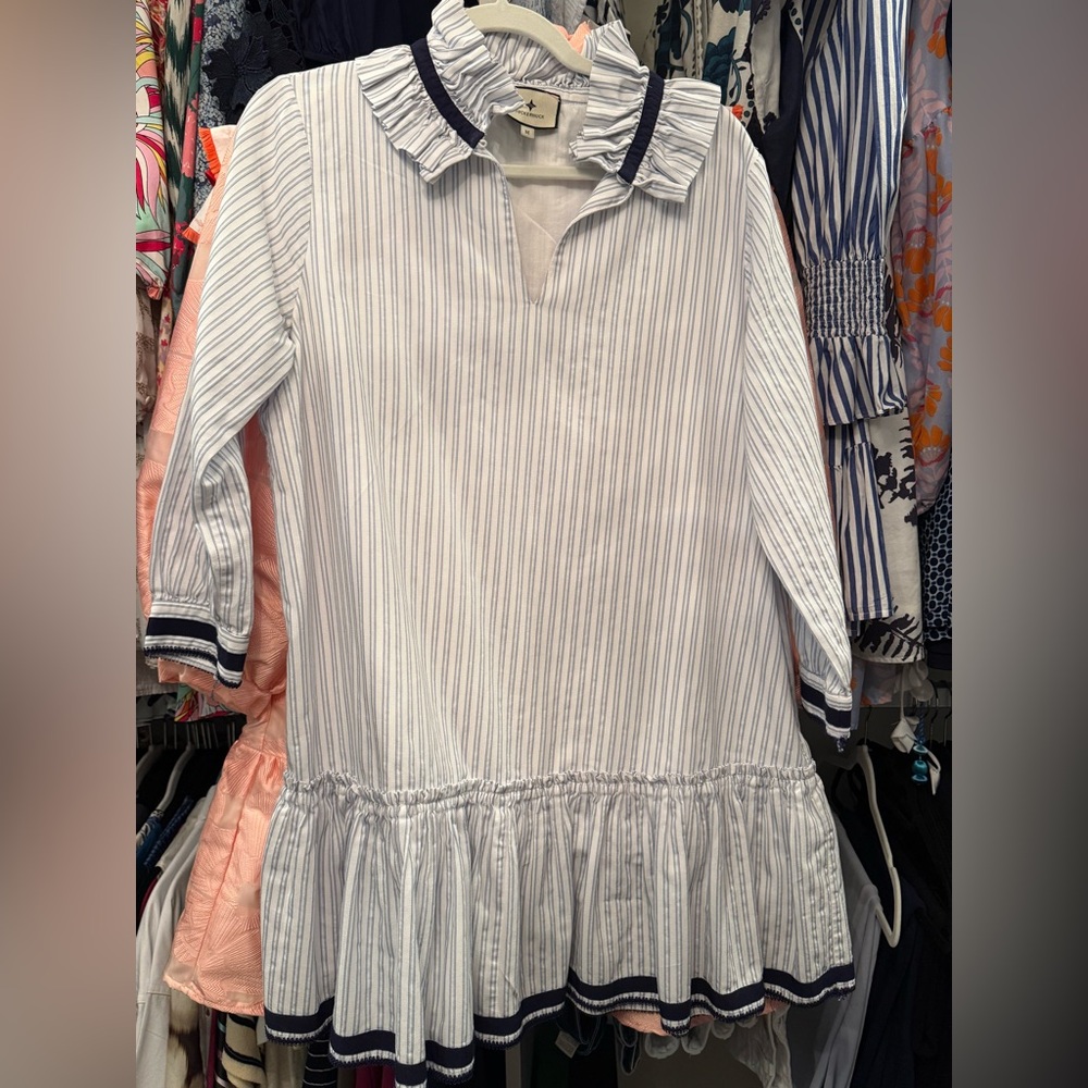 Tuckernuck Blue Pinstripe Dress